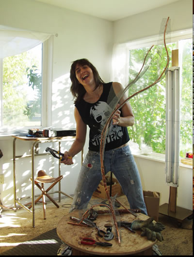 Lisa Arquette in her studio